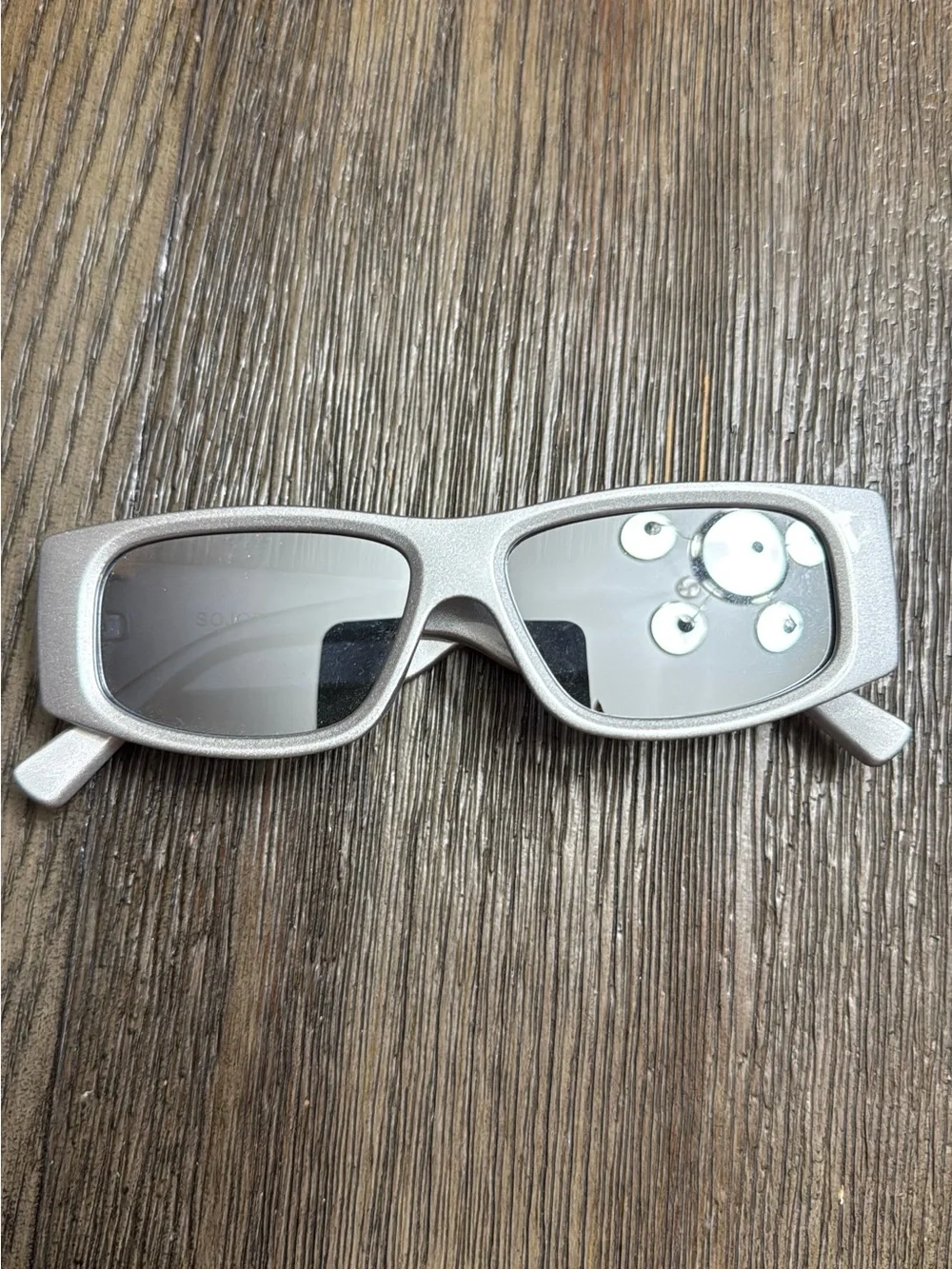 Silver Rectangular Sunglasses